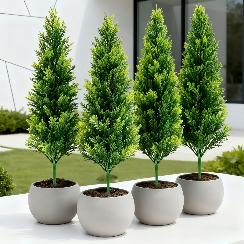 Christmas Tree Artificial - Künstlicher Plastik-Kiefernbaum mit Bodenständer, künstliche grüne