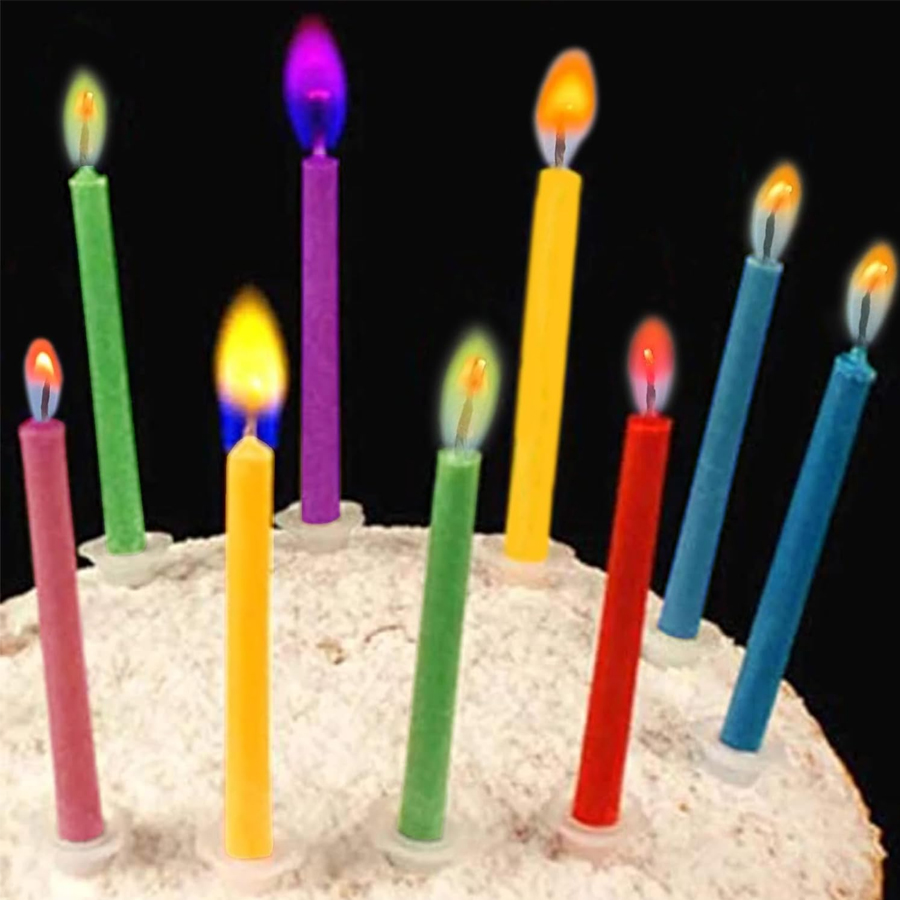 Holiday Candle Set - 12/24 Stück Geburtstagstortenkerzen, alles Gute zum