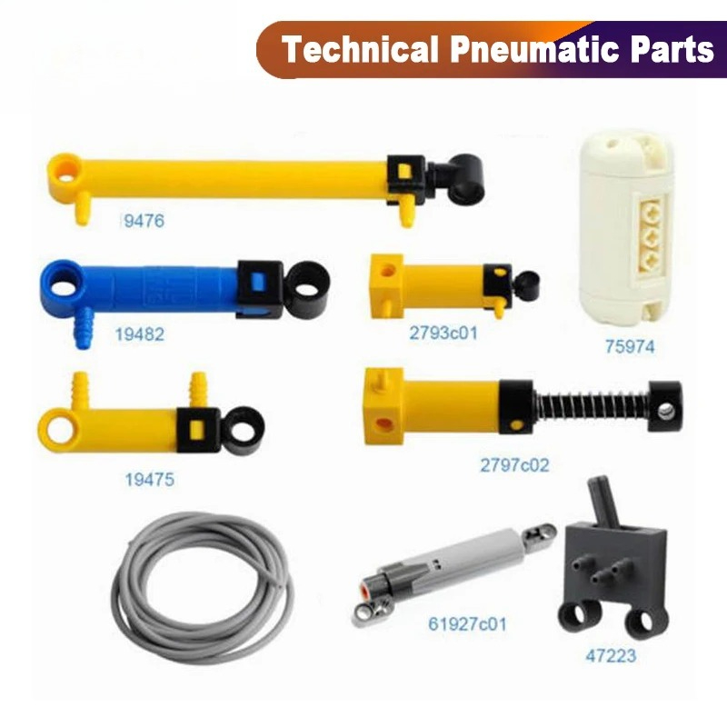 Lego Set Technic - 9-teiliges MOC Technisches Pneumatik-Teileset Luftpumpen-Tank Kolben-Komponenten