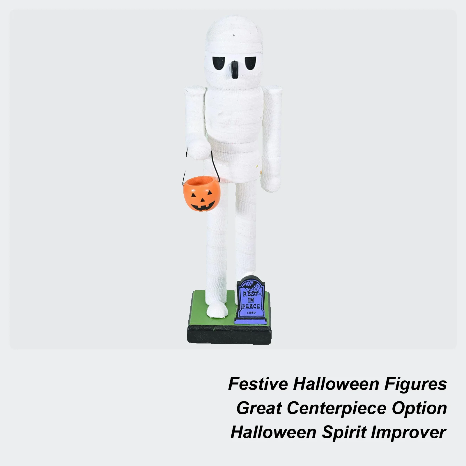 Nutcracker Figurine - Skelett Halloween Nussknacker Tischdekoration Kürbis Hexe