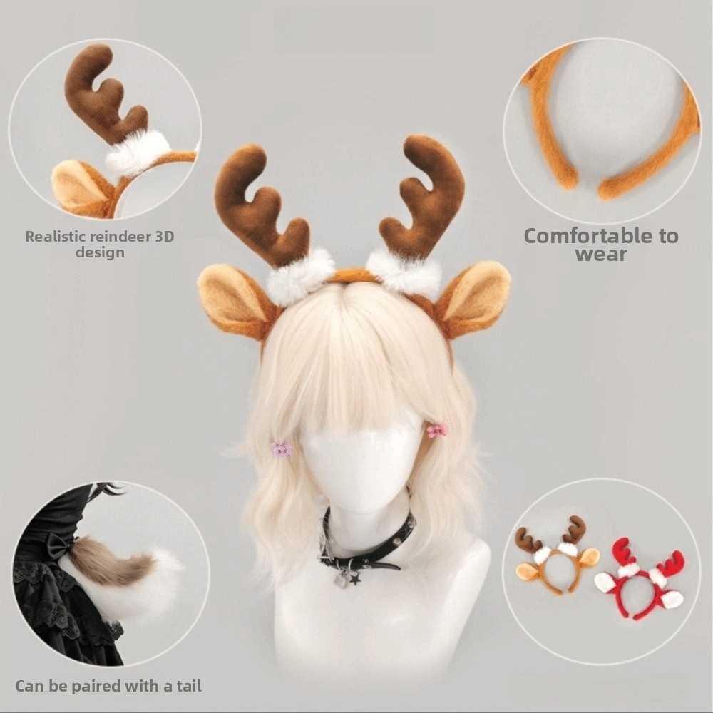 Plüsch-Haarreif mit Hirschgewe – Reindeer Antlers Headband Bewertung und Preis