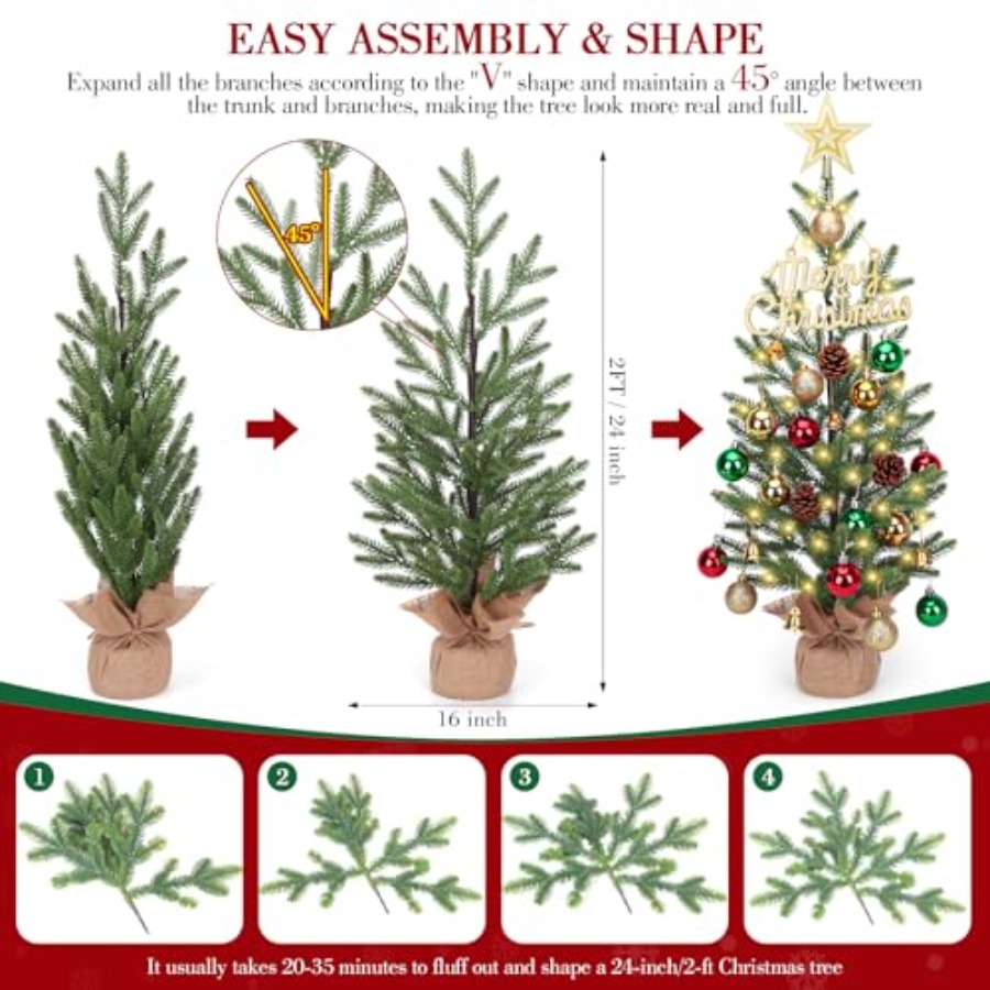 60 cm Mini-Weihnachtsbaum, Tis – Christmas Tree Artificial Bewertung und Preis