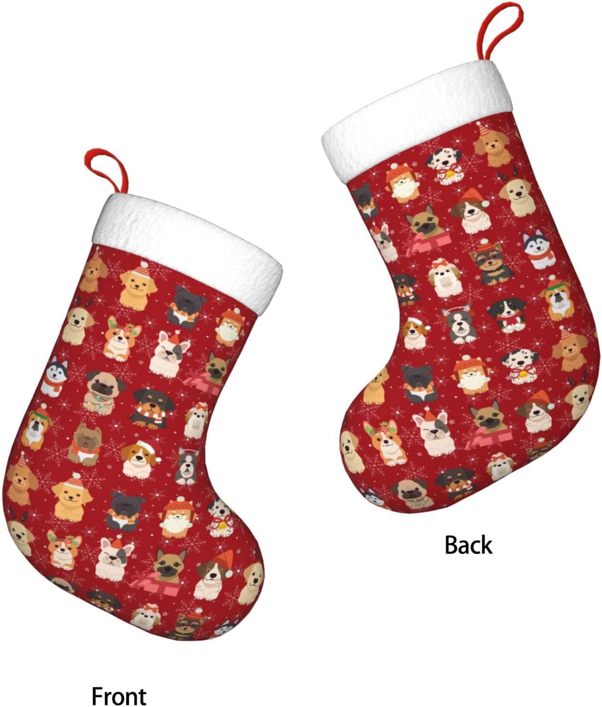 Niedliche Weihnachtshunde, Wei – Christmas Stocking Hanging Bewertung und Preis