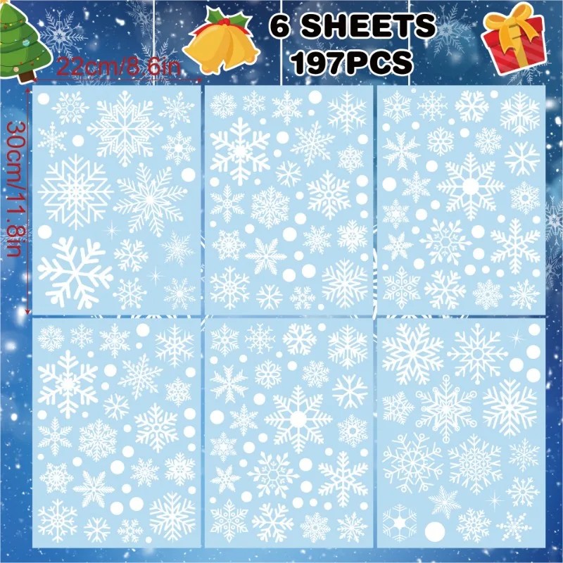 Weihnachts-Fensterfolien, Schn – Snowflake Window Decal Bewertung und Preis