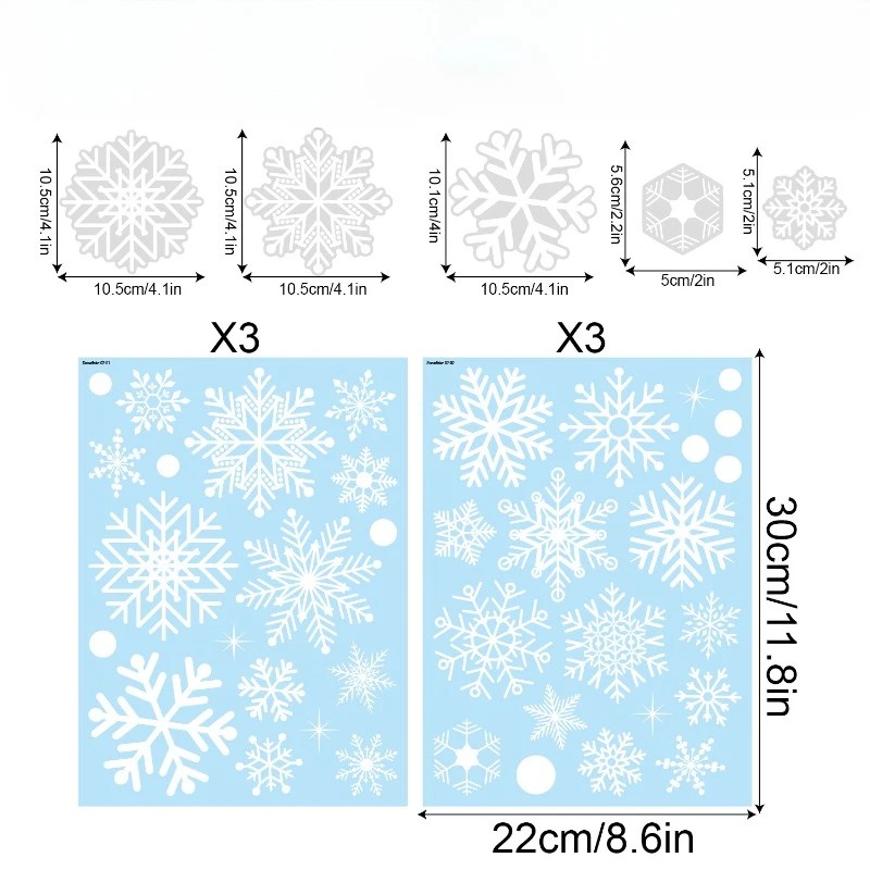 Weihnachts-Fensterfolien, Schn – Snowflake Window Decal Bewertung und Preis