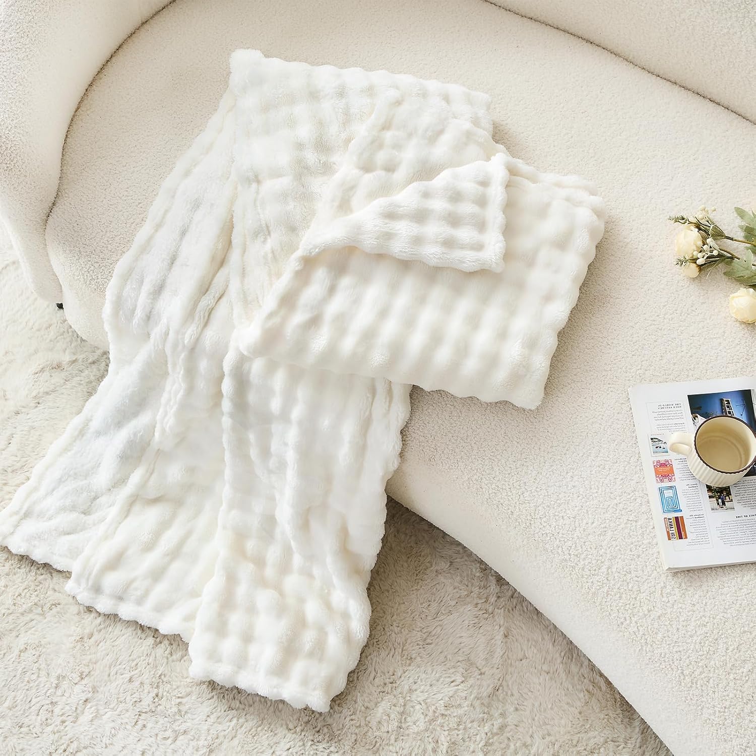 3D Bubble Weiße Plüschdecken S – Christmas Throw Blanket Bewertung und Preis