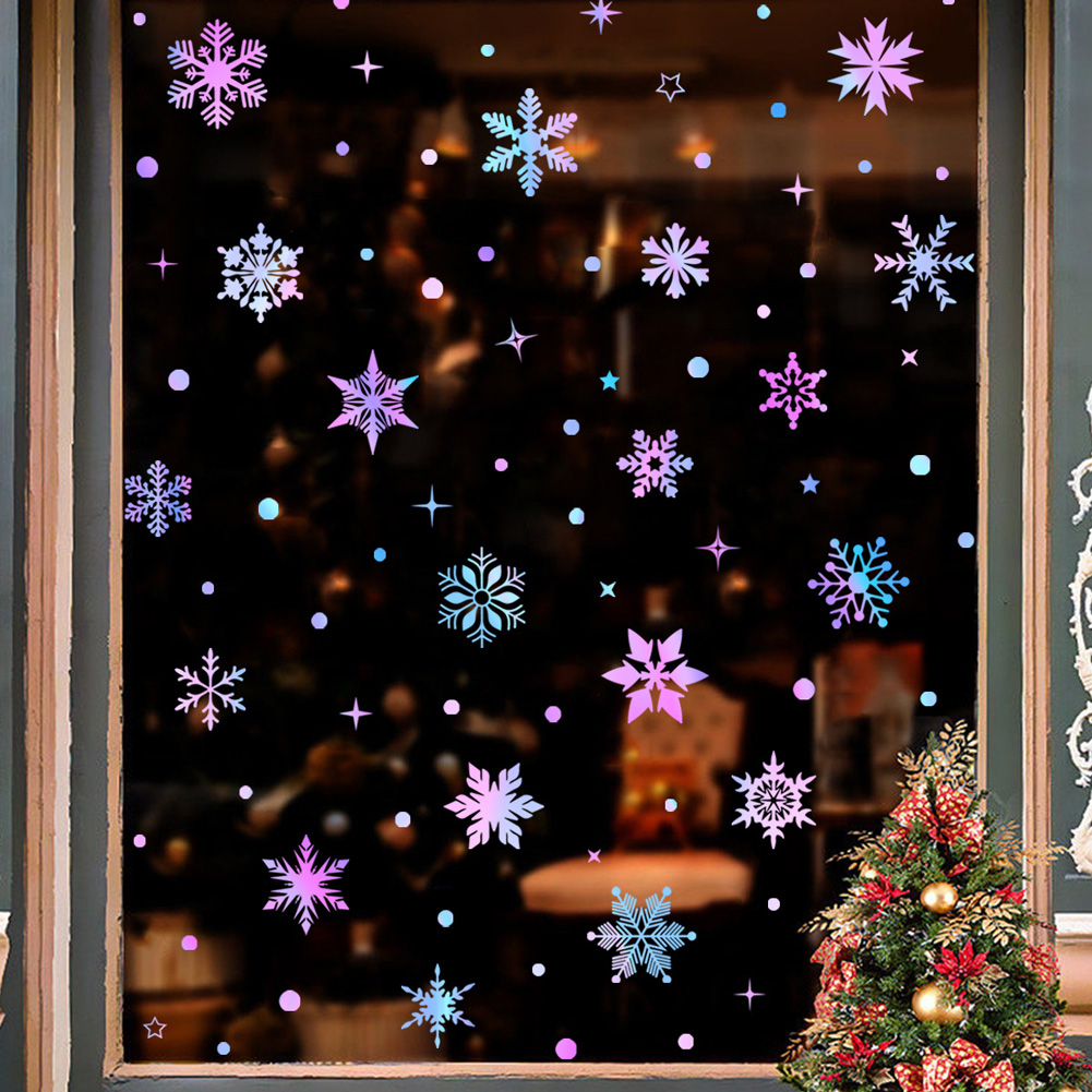 Bunte leuchtende Schneeflocken – Snowflake Window Decal Bewertung und Preis